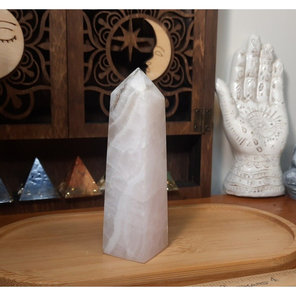 Pink Calcite Crystal Tower